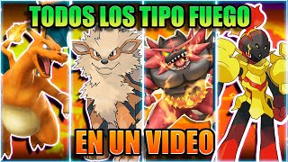 TODOS los POKEMON de TIPO FUEGO en un VIDEO