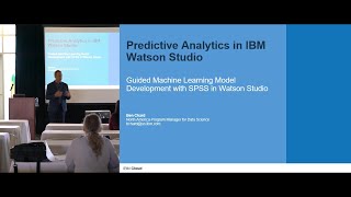 Predictive Analytics in IBM Watson Studio