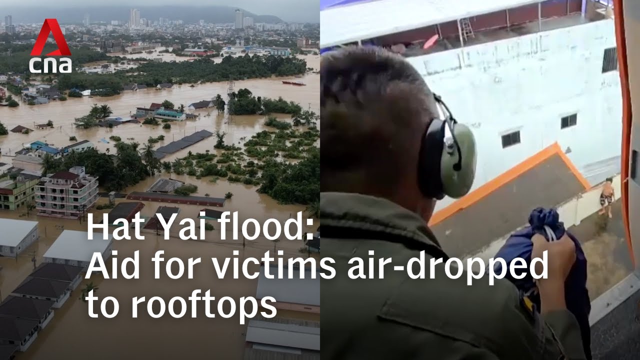 Hat Yai flood: Aid for victims air-dropped as death toll increases to 33