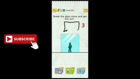 Draw 2 Save Stickman Puzzle New Update Level 102 Break the glass room and get him out