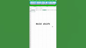 Select 1000 cells in 1 seconds Excel #excel #msexcel #exceltips