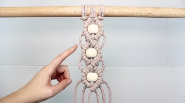 DIY Macrame Diamond Pattern with Beads!