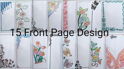 Front Page Border Design For School Project/Practical Khata Design/Assignment Frontpage/SR easy arts