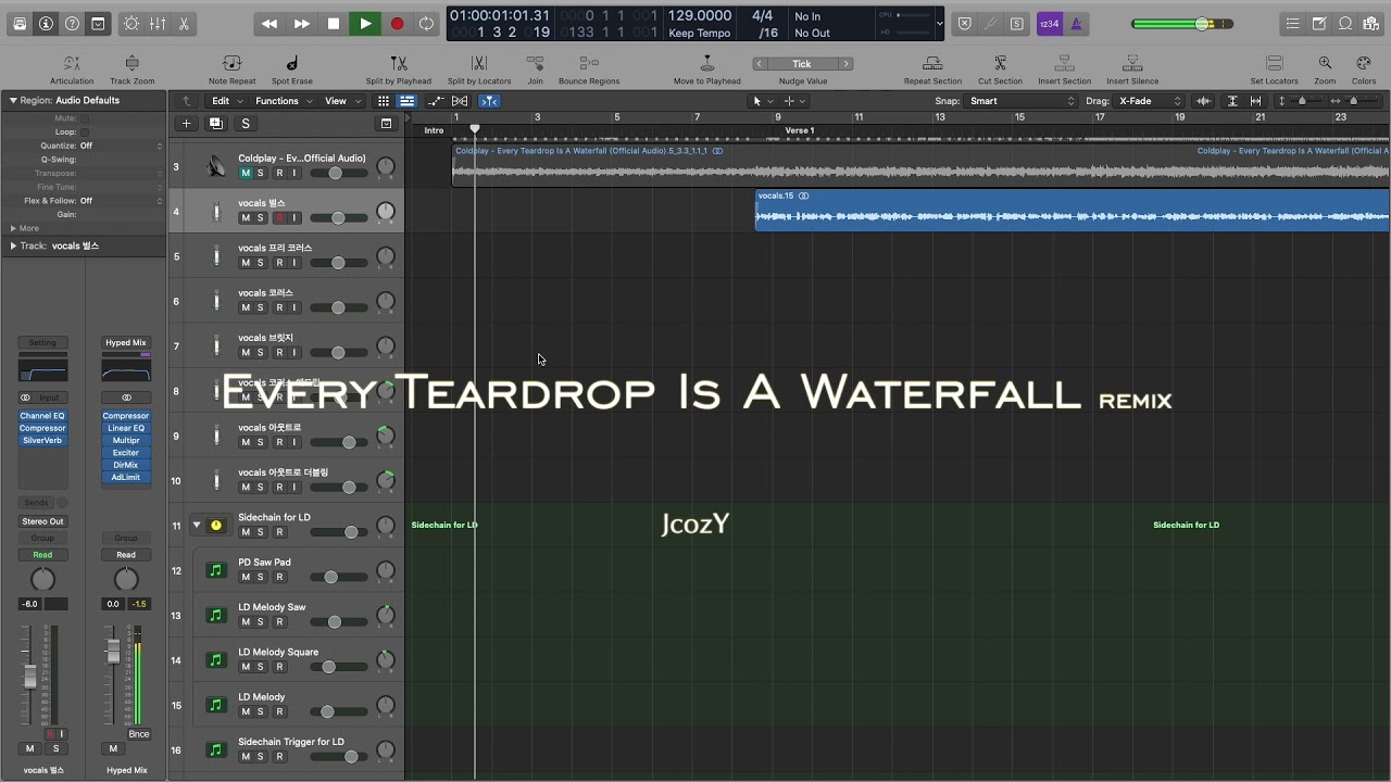 Coldplay - Every Teardrop Is A Waterfall (JcozY Remix)