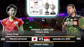Tomoka Miyazaki (JPN) Vs Komang Ayu Cahya Dewi (INA) | Badminton Uber Cup 2024