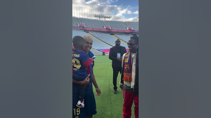 Lamine Yamal, su hermanito y Travis Scott tras ganar el Clásico 🔥💙