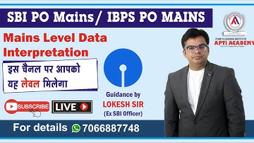 L1 : Data Interpretation for SBI PO / IBPS PO Mains | Lokesh Sharma Sir