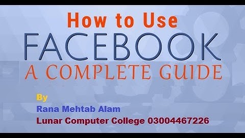 How to use Facebook? | Part 1 | Lunar Computer College