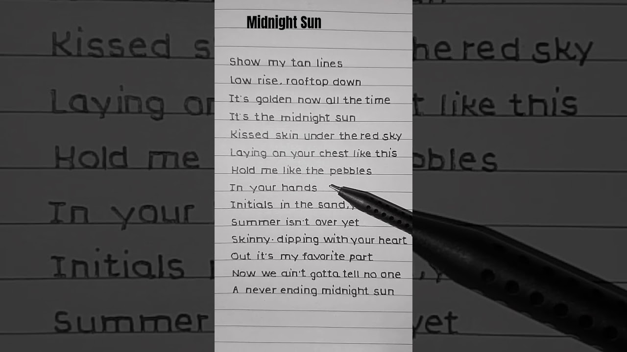 在 YouTube 上觀看「Midnight Sun - Zara Larsson (Lyrics)」 在 YouTube 上觀看「Midnight Sun - Zara Larsson (Lyrics)」