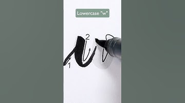 Mini tutorial : learn to write  « W » with a brush pen #moderncalligraphy #calligraphy  #lettering