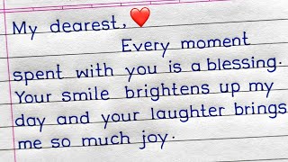 Love Letter | How To Write A Beautiful Love Letter In English | Writing A Love Letter |