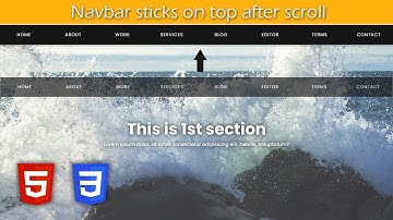 Sticky Navbar On Scroll with HTML & CSS - No JavaScript