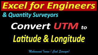 Convert UTM to Latitude & Longitude | Convert UTM to Decimal Degrees in Excel | Excel For Engineers screenshot 5