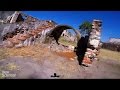 Drone-racing pilot navigates through abandoned buildings