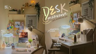 desk setup makeover for 2022 🎨🌷*warm n cozy* 🍃 (ikea ph haul + giveaway, organization, diy decor)