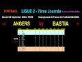 Angers  bastia  match de football de la 7me journe de ligue 2  saison 20232024