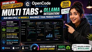OpenCode Desktop Biggest Update! Run Multiple AI Models with Multi Tabs + Ollama