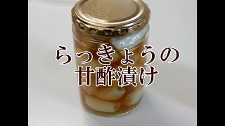 【季節の手仕事】らっきょうの甘酢漬け