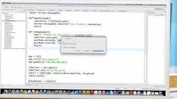 Python 2.7 Tutorial Pt 15 Tkinter GUI