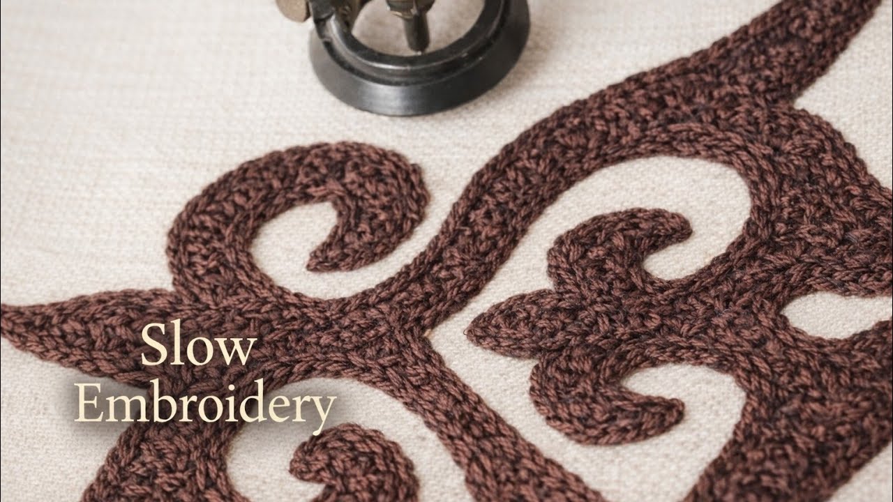 Slow Embroidery for Anxiety Relief | Calm Stitching (No Talking)
