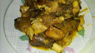 Goat Leg Fry / How To Make Boiled Leg Fry Recipe In Kannada/ Easy Goat Leg Fry