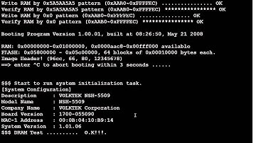 Volktek NSH-5509 switch booting process