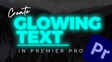 Create GLOWING TEXT / TEXT GLOW effect in Premiere Pro 🎞️