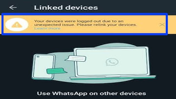 Whatsapp Fix your device were logged out due to an unexpected issue problem | logged out WhatsApp