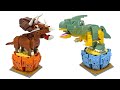 Unofficial LEGO Dinosaurs: Triceratops &amp; Velociraptor Speed Build