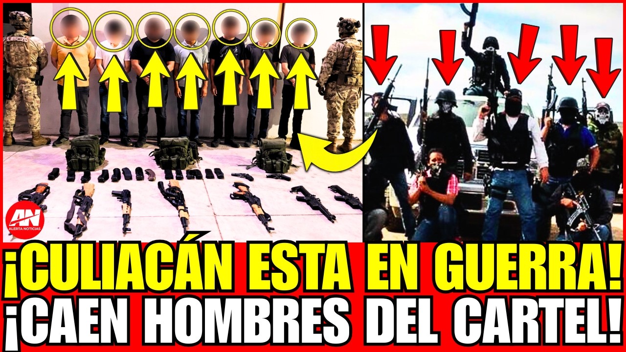 ¡7 MUGROSOS DETENIDOS EN SINALOA: ARMADOS HASTA LOS DIENTES CON CAMIONETA BLINDADA EN PLENA CIUDAD!