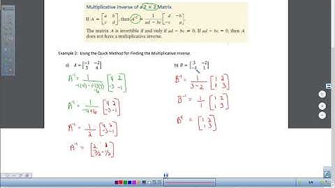 TSC 6 5 Inverse Matrices