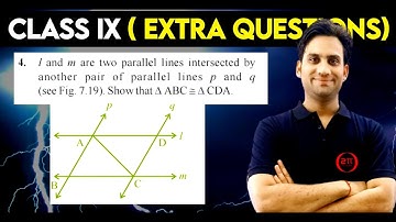 l and m are two parallel lines intersected by another pair of parallel lines p and q (see Fig. 7.19)