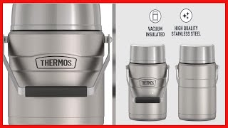 THERMOS Stainless King Vacuum-Insulated Food Jar with 2 Storage Container Inserts, 47 Ounce