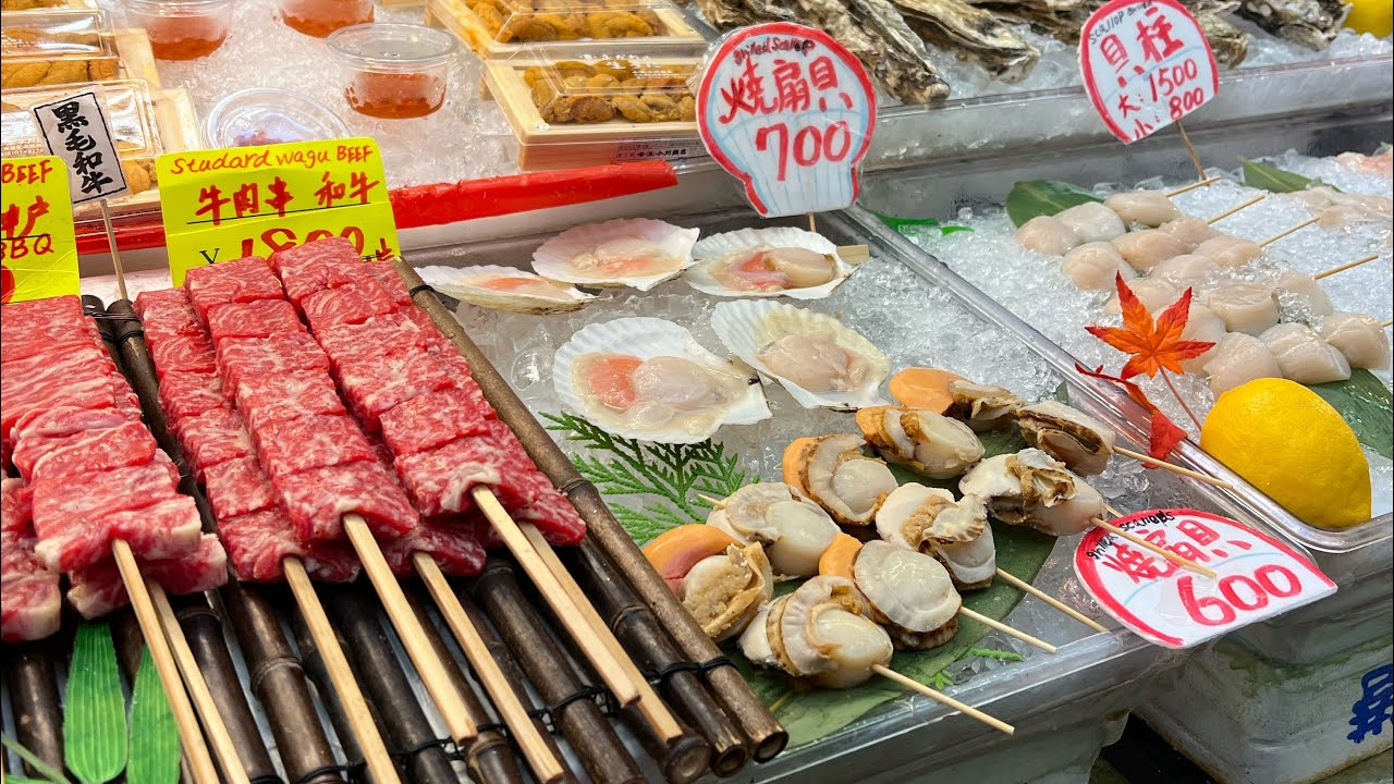 Япония 🇯🇵. День 11. Осака. Куромон маркет! 🍣 🦀 🐟🦐🦪🦑. День гастрономического шока. 