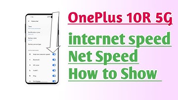 OnePlus 10R 5G internet speed Net Speed How to Show