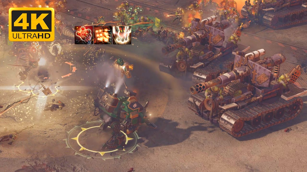 MASSIVE BATTLE! Space Marines vs Orks - Direct Strike Mod - Cinematic Video - Dawn Of War 3