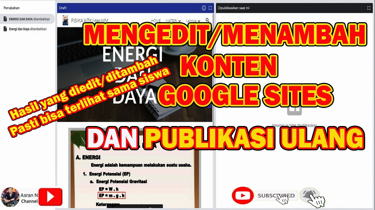 Cara Mengedit Atau Menambah Konten Google Sites Dan Publikasi Ulang Cara mengedit atau menambah konten google sites dan publikasi ulang