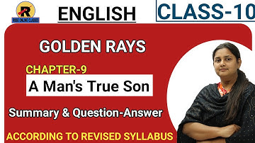 RBSE | Class 10 English | Golden Rays Chapter 9 A Man