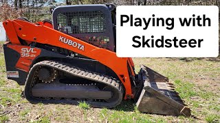 Playing with our new Kubota 95 Skidsteer