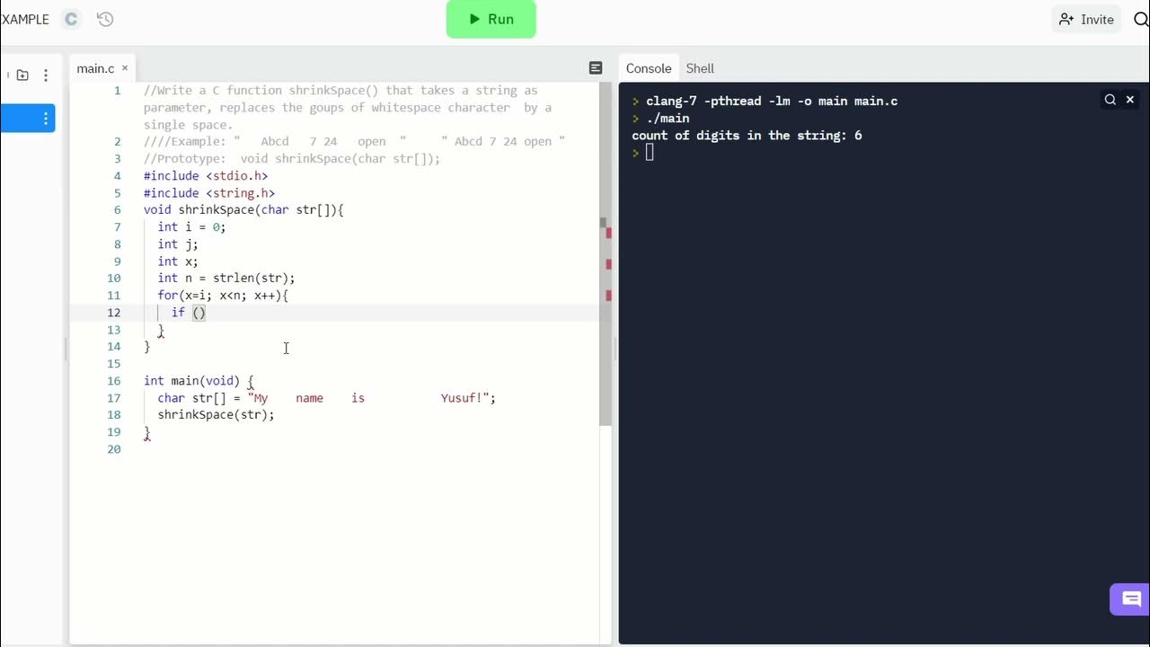 shrinkSpace() replaces the groups of space character by a single space ...