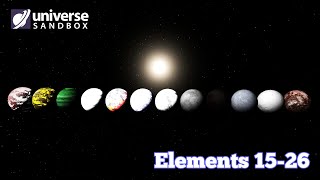 Making A Planet For Every Single Element In The Periodic Table! #2 Universe Sandbox