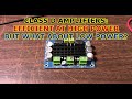 Class D amplifier efficiency. Great at high power level, but what about low?