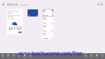 Windows 8.1 Tutorial Using the SkyDrive App Microsoft Training Lesson 6.3