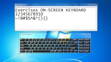 Learn How to Use the on Screen Keyboard |Windows7