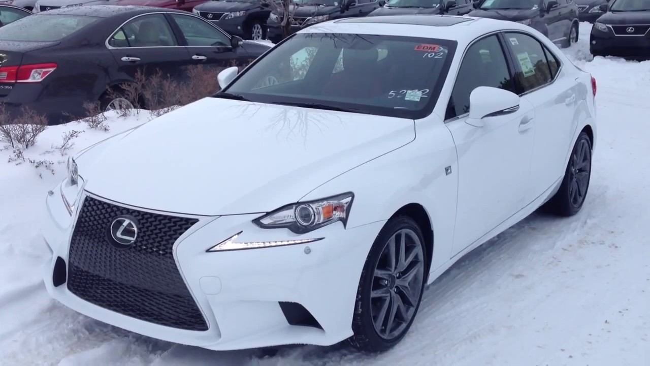 2014 Lexus Is 350 Awd Ultra White On Red Executive F Sport Package Review Alberta