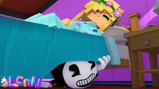 Little Leah's EX BOYFRIEND BENDY LIVES UNDER her BED.... Minecraft