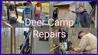 2021 Off Grid U.P. Deer Camp repairs after tornado