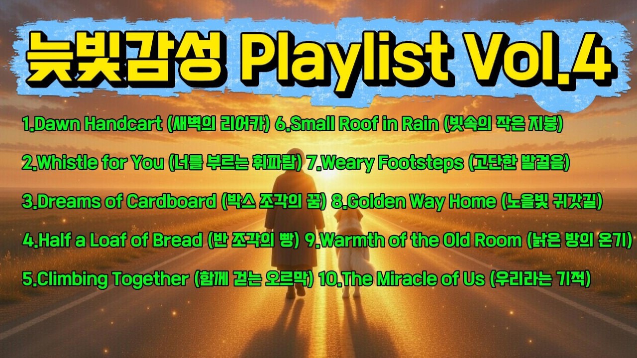늦빛감성 Playlist Vol.4 : 굽은 등 위로 내리는 금빛 위로 (Emotional Korean Ballad)