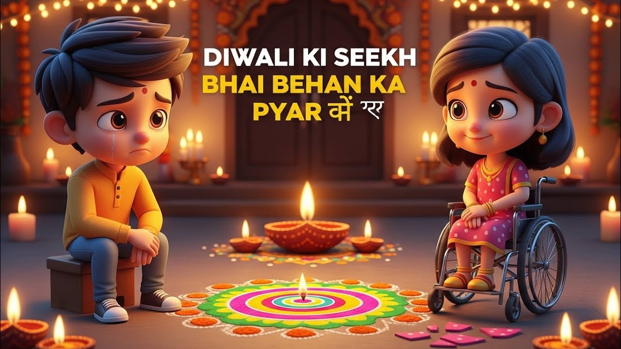 दिवाली पर भाई-बहन की लड़ाई 😢 | Emotional Diwali Story | Happy Ending | Kids Moral Story