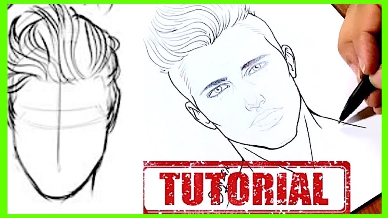 desenhos rosto masculino tutorial #sketch #tutorial